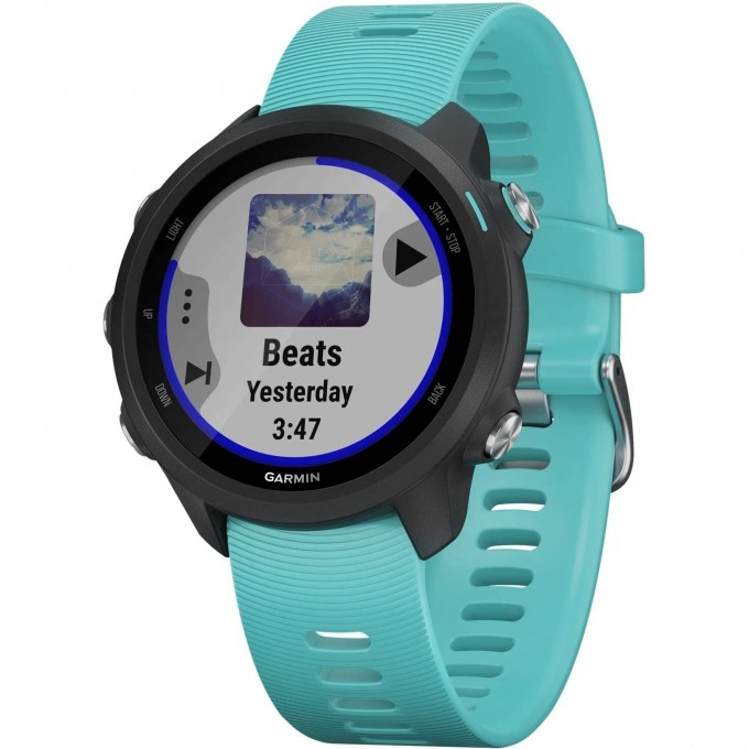 Часы GARMIN FORERUNNER® 245 Music черный с бирюзовым ремешком 010-02120-32