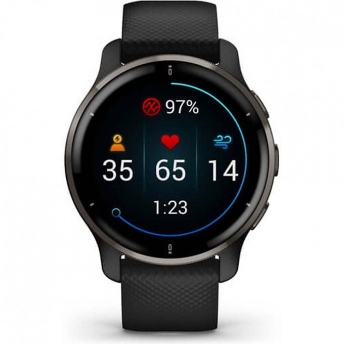 Часы GARMIN VENU черные с серым безелем 010-02173-13