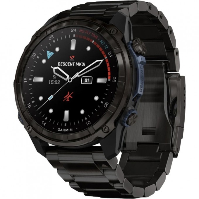 Часы-навигатор GARMIN DESCENT MK3I 51 мм CARBON GREY DLC TITANIUM WITH DLC TITANIUM BAND 010-02752-14