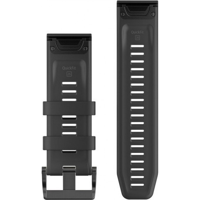 Ремешок сменный для GARMIN FENIX 5XPLUS 26MM QUICKFIT BLACKSILICONE BAND 010-12741-00
