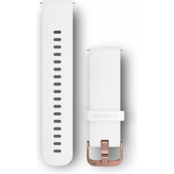 Ремешок сменный для GARMIN VIVOACTIVE 4, 18MM BAND, WHITE/ROSE GOLD