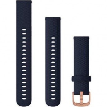 Ремешок сменный для GARMIN VIVOMOVE3S, 18MM, SILICONE, ROSE GOLD, NAVY