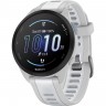 Смарт-часы GARMIN FORERUNNER 165 MUSIC, силиконовый ремешок цвета туманно-серый/белый камень 010-02863-31